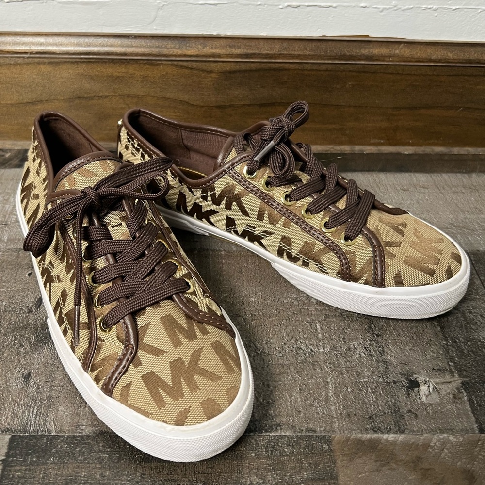 Michael Kors Brown and Tan Sneakers